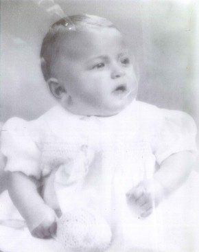 Photograph of Arthur Gilbert as a baby. The Rosalinde and Arthur Gilbert Collection on loan to the V&A. 