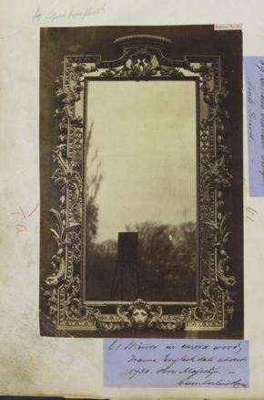 Mirror in a carved wood frame, English; 1730, from Cumberland House.