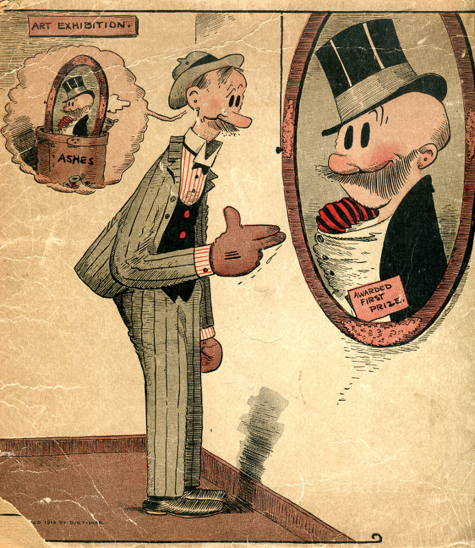 Mutt and Jeff by Bud Fisher, the first comics millionaire.