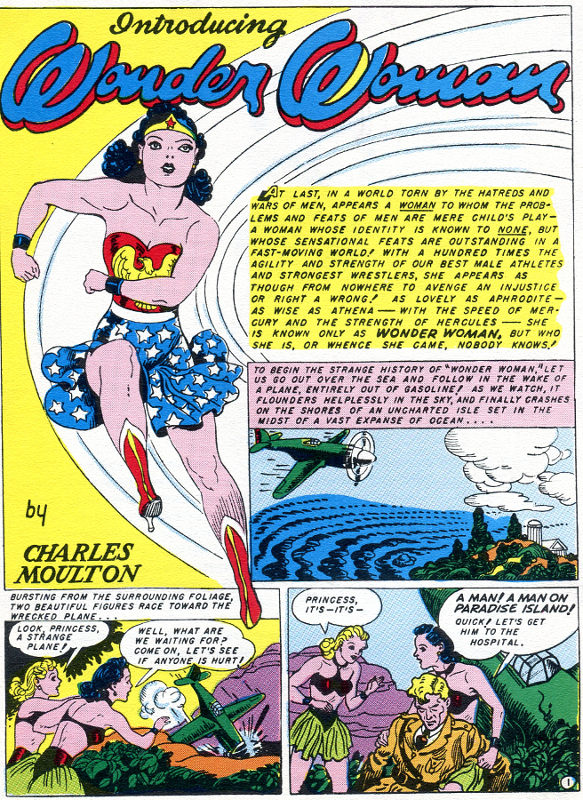 Wonder Woman c.1941. From the earth shattering supreme feminist W. Charles Moulton 