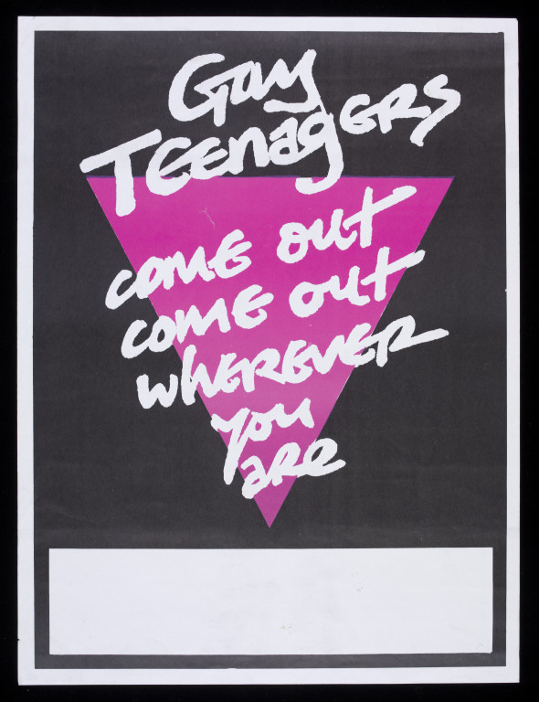Poster issued by the Tyneside Gay Teenagers Group, with support from the National Association of Youth Clubs (NAYC). V&A E.785-2004