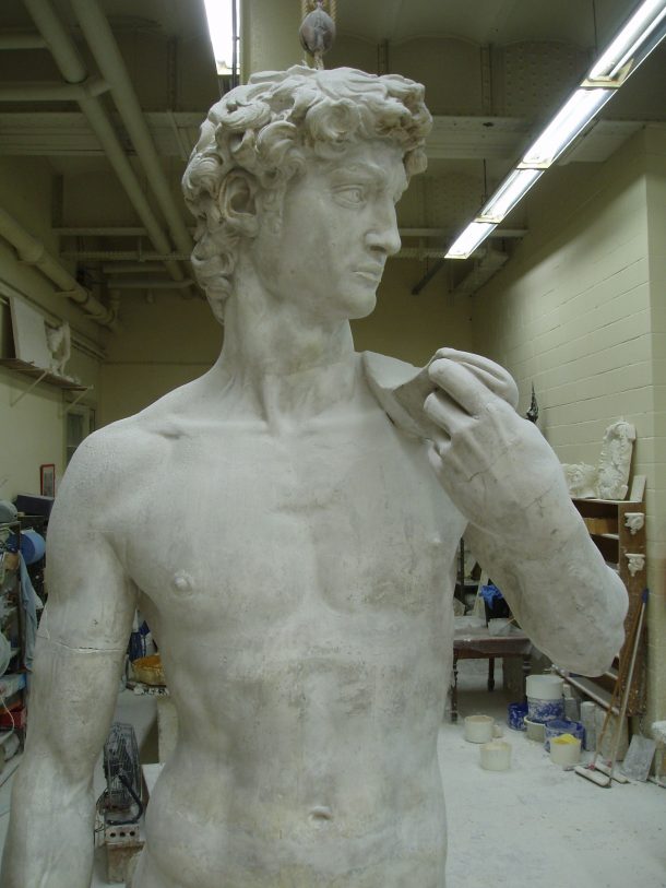 A closer look at the top part of the plaster cast ©KMKG-MRAH, Brussels