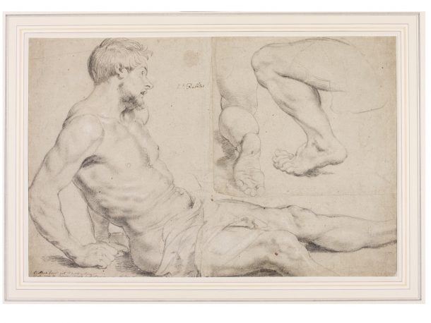 Peter Paul Rubens (1577-1640), "Study of a Man", c.1617-18, Museum no. D.904 & 905 -1900, ©Victoria and Albert Museum 