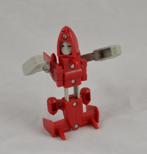 Powerglide was written to be a very self-confident robot, once cast in a Hollywood movie. He was also the only Transformer known to have a human girlfriend. Copyright Victoria and Albert Museum, London