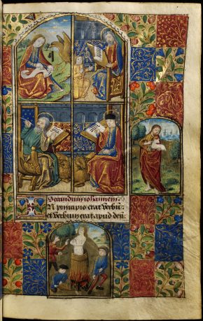 MSL/1918/475 folio 13 r, Book of Hours (the Playfair Hours), France, 1480s. © V&A Museum