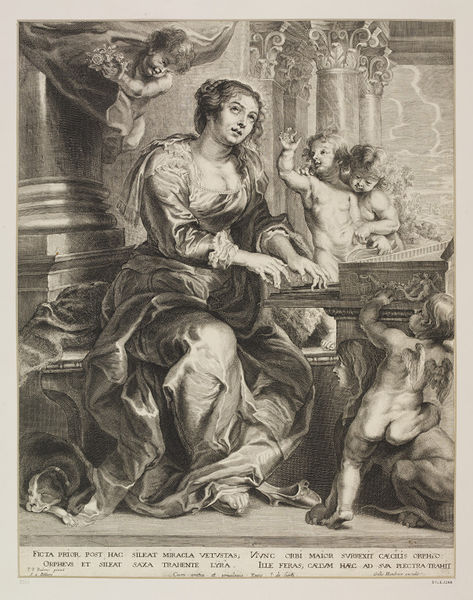 St. Cecilia, print by Schelte Bolswert after Rubens