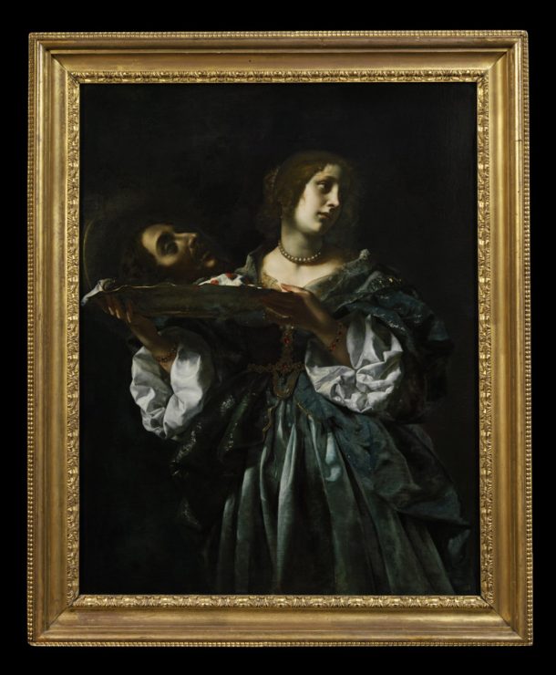 Oil painting depicting 'Salome (or Herodias) with the Head of John the Baptist' by Carlo Dolci. Italy, ca. 1665-1670.