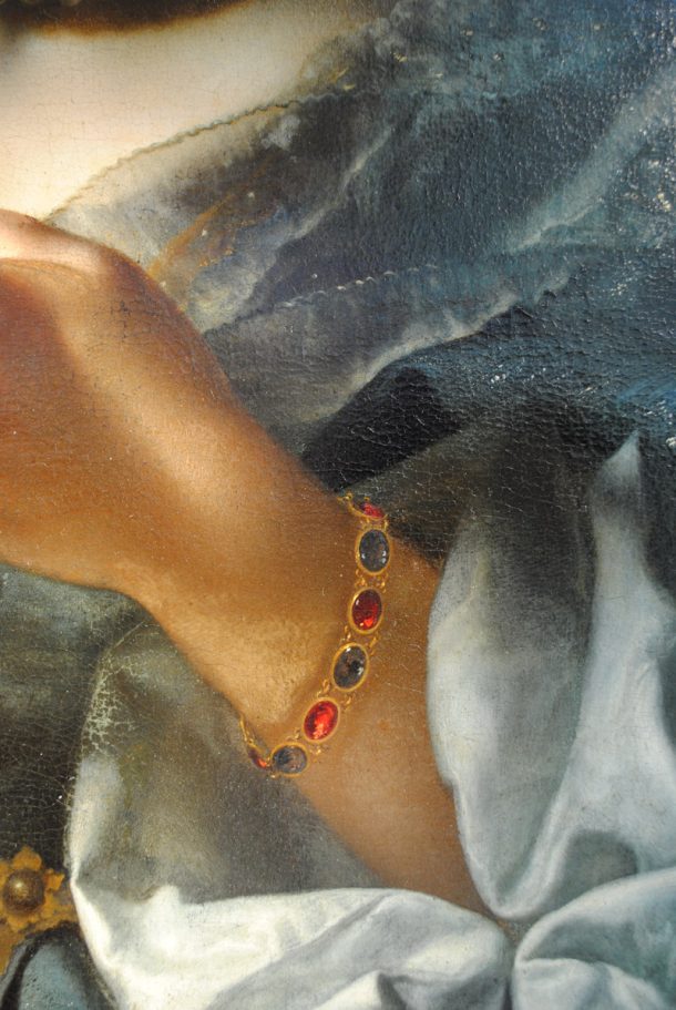 Detail showing bracelet,Salome with the head of John the Baptist by Carlo Dolci 