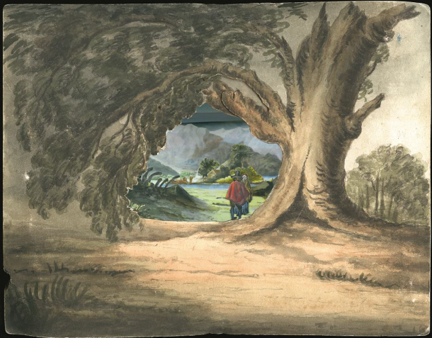 Fig. 5. ‘View of L’Angostura de Paine in Chile’, ca.1835 by Maria Graham.