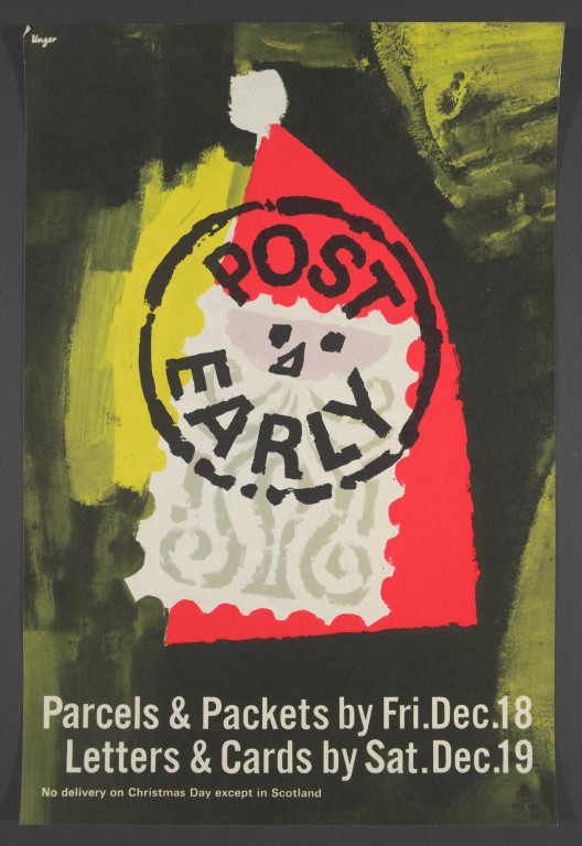 ‘Post early,’ poster, Hans Unger, 1964