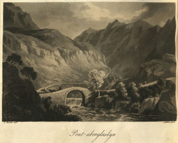 Samuel Alken after John Smith. 'Pont-aberglaslyn'. Aquatint. Plate from: William Sotheby. 'A tour through parts of Wales: sonnets, odes, and other poems'