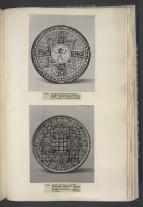 Plaque, maiolica, tin-glazed earthenware, Italian, c.1560. (Front & Back)