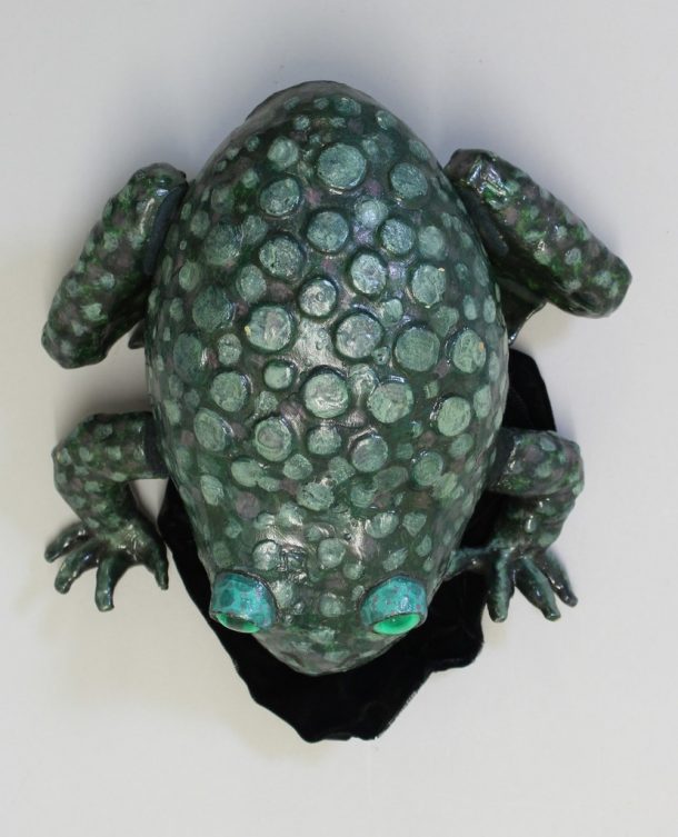 Green frog puppet