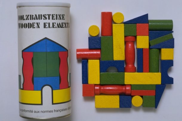 A set of abstract block shapes