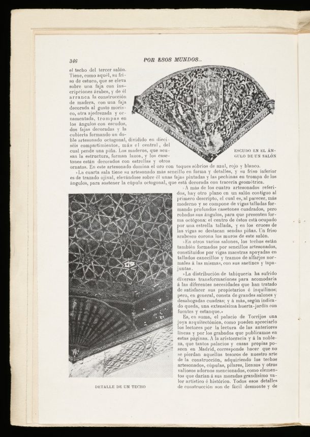 Page from a book showing the ceiling