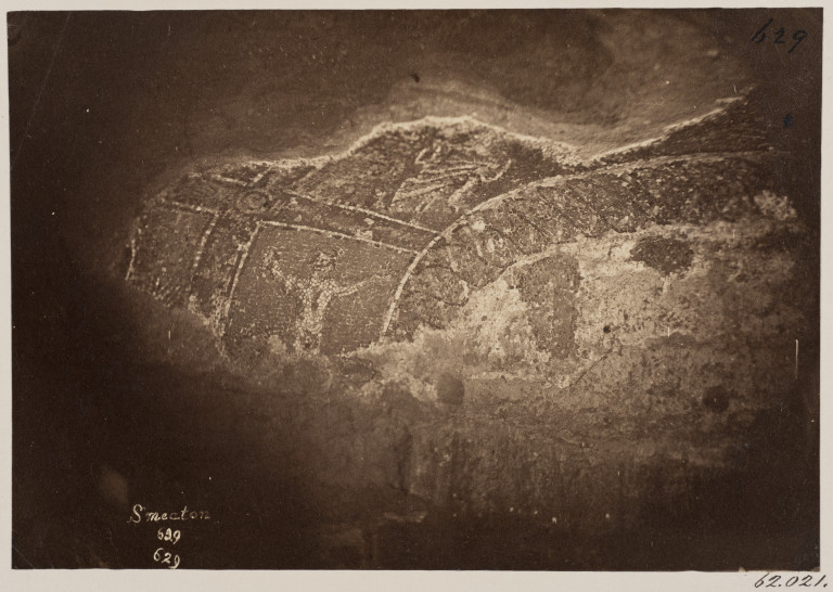 Photograph by Charles Smeaton of a fragment of mosaic in the Catacomb of S. Hermes, Rome