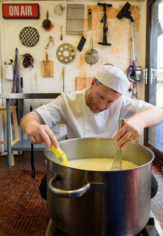 Cheesemaking at Open Cell. Photo by Mishko Papic