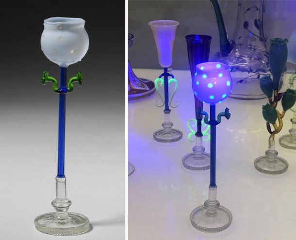 8 ULTRA VIOLET UV REACTIVE FLORESCENCE VASELINE URANIUM  GLASS MARBLES $9.99 