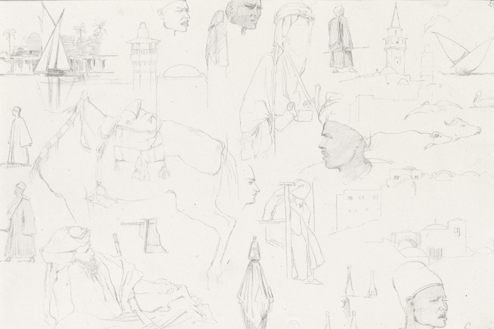 A page of studies made in Egypt