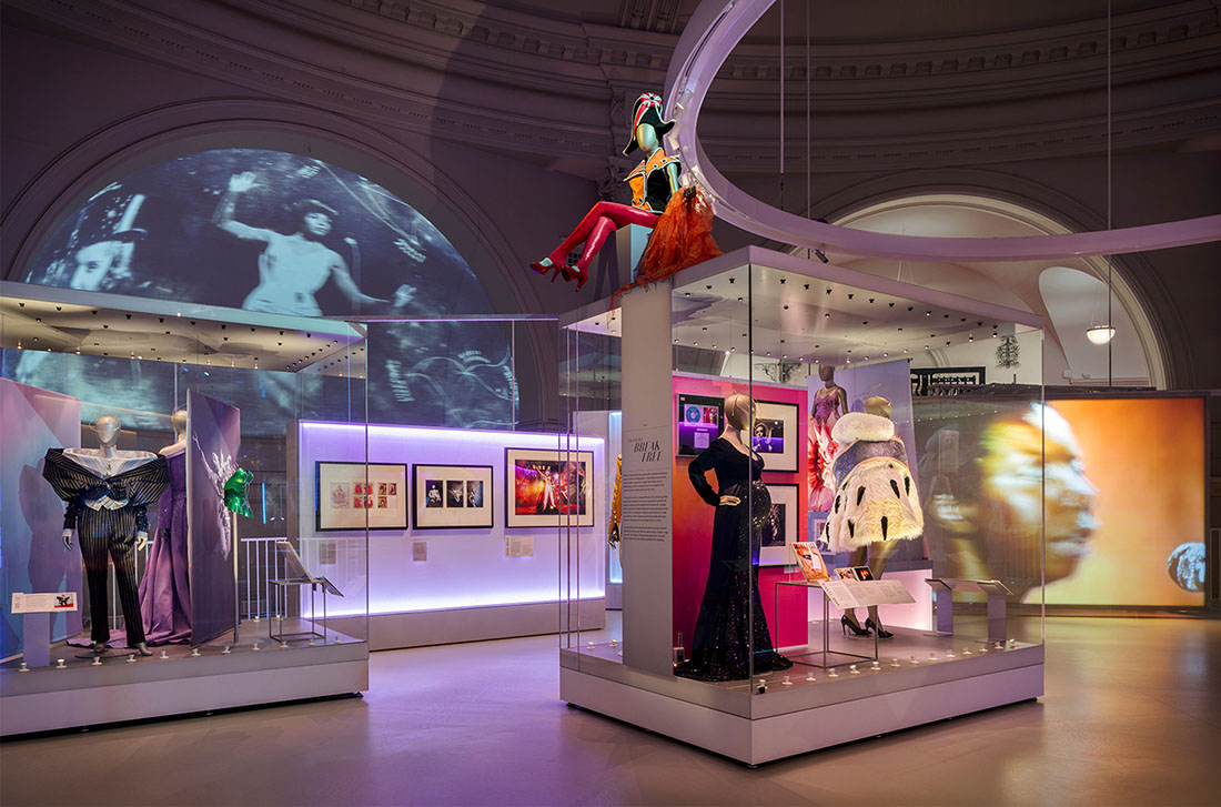The top floor of the Diva exhibition – objects are clearly visible from all sides