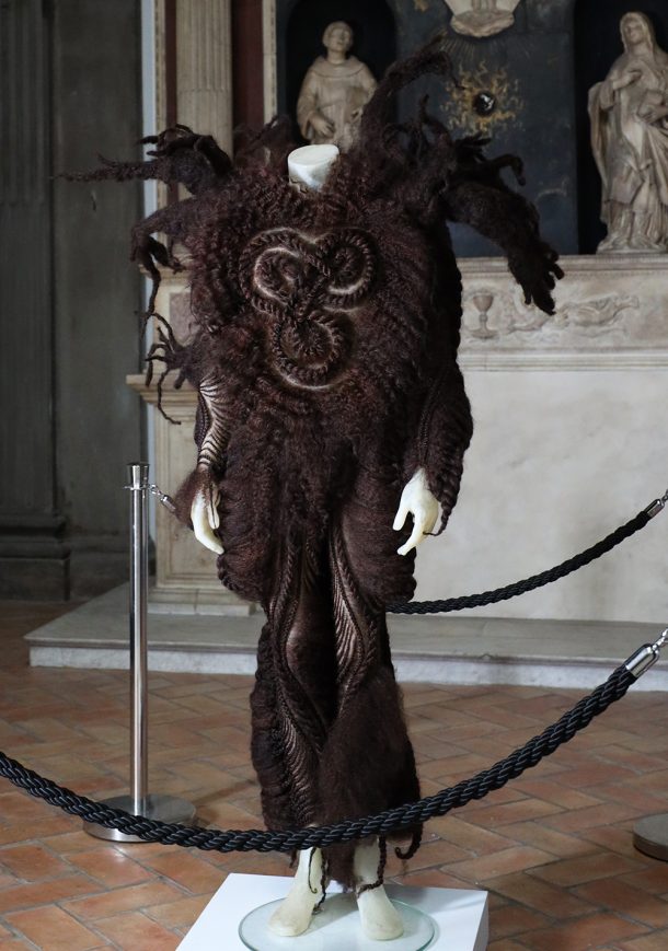 Braided full body suit made from human hair