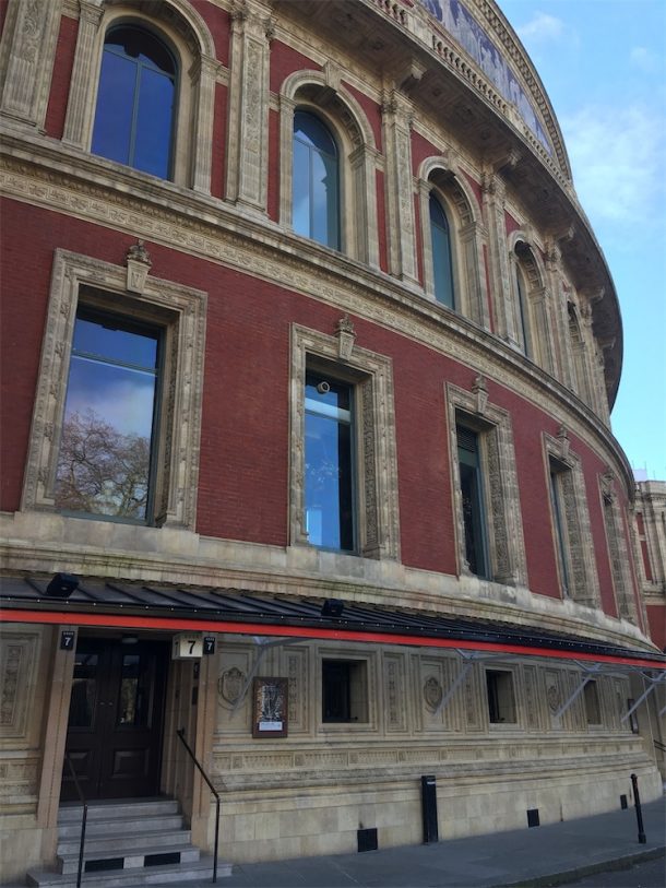 The outside of the Royal Albert Hall
