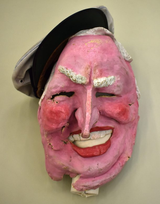 Figure 1. Edward Heath theatre mask before treatment