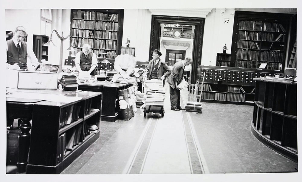 Moving books in the National Art Library