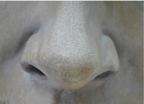 Detail of David's nose (Mus. no REPRO.161-1857). Image, J. Puisto © Victoria and Albert Museum, London