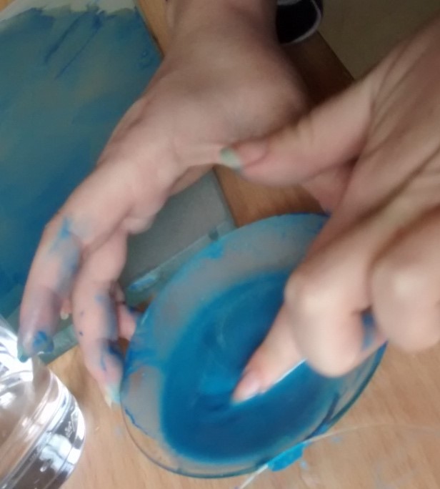 Mixing the paste