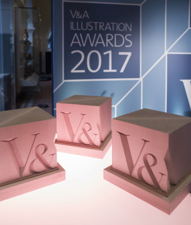 The 2017 V&A Illustration Awards trophy.
