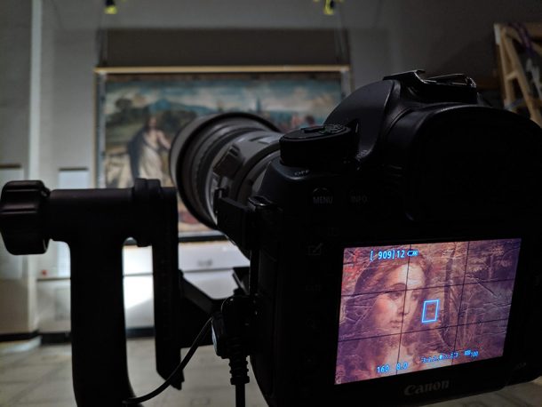 Raphael Cartoons panoramic photography project at V&A. Royal Collection Trust / © Her Majesty Queen Elizabeth II 2019. Photograph: Gabriel Scarpa for Factum Foundation © Factum Foundation