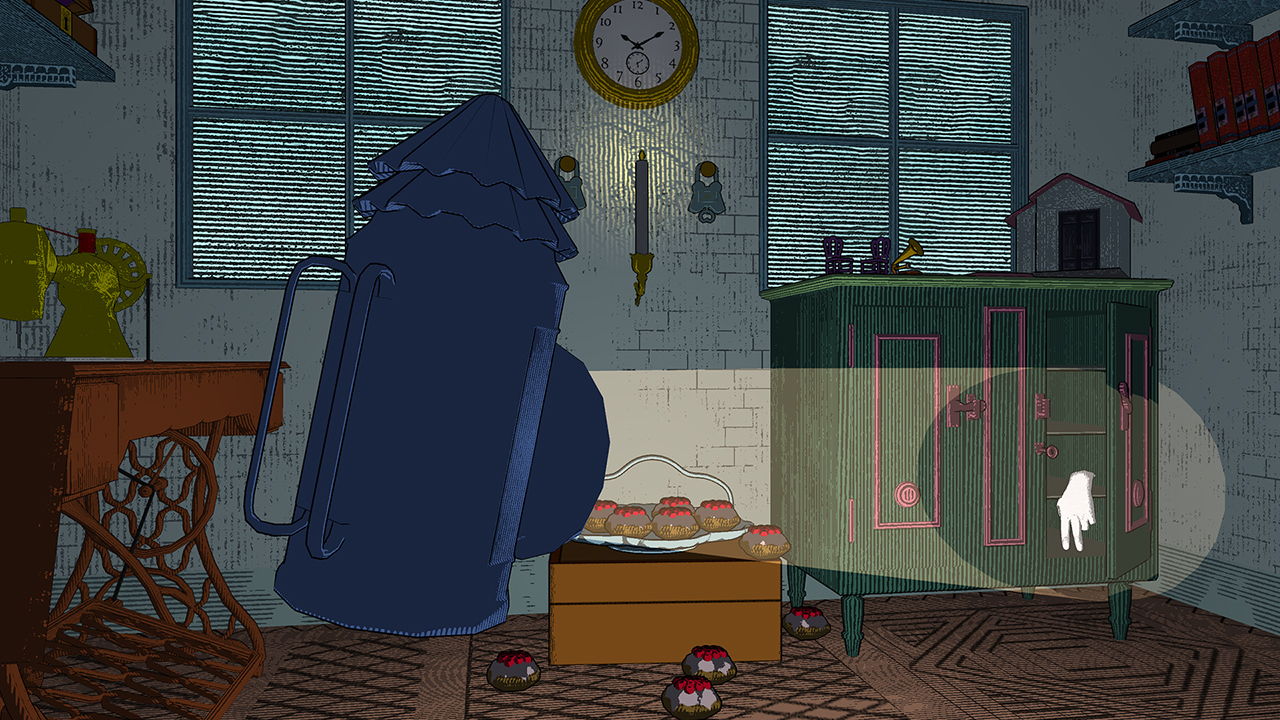 Screenshot from Curious Alice, the white rabbit's house