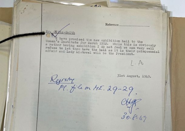 Archived letter dated 31 August 1949