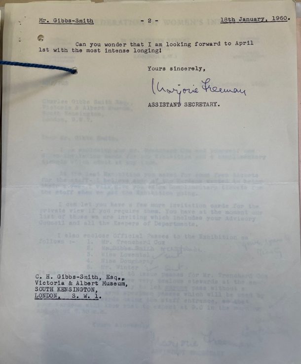 Letter from Marjorie Freeman, 28 January 1960