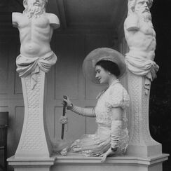 The Queen Mother at Buckingham Palace gardens