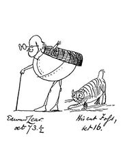 Edward Lear at 73 and a half & his cat Foss at 16