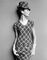 Jean Shrimpton in Mary Quant diamond pattern dress
