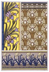 Plate 2, Irises in ornament