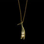Pearl pea pod pendant necklace by Michael Michaud