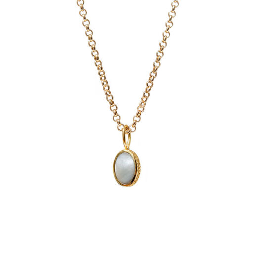 Green onyx reversible pendant necklace by Mirabelle