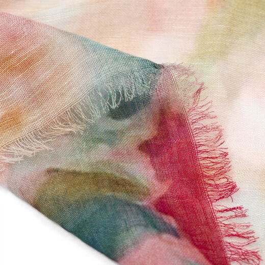 Painterly peony scarf