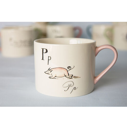 Edward Lear alphabet mug - P