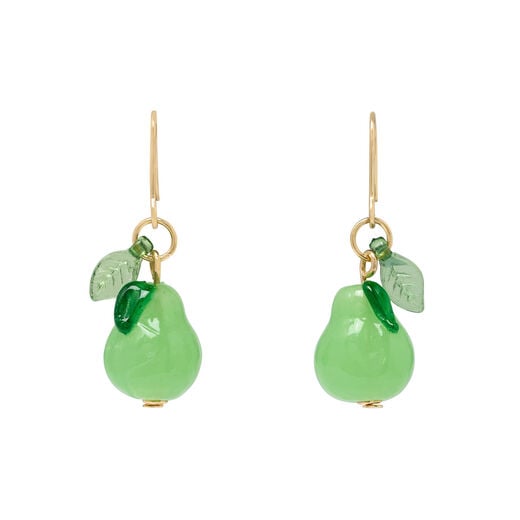 Pear glass earrings