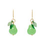 Pear glass earrings