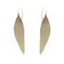 Long eucalyptus leaf hook earring by Michael Michaud