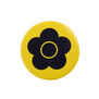 Mary Quant yellow daisy button badge