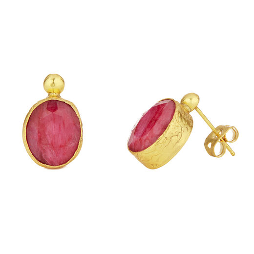 Siena ruby stud earrings by Ottoman Hands
