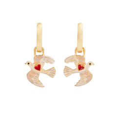 Love dove huggie earrings by Fable England