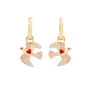 Love dove huggie earrings by Fable England